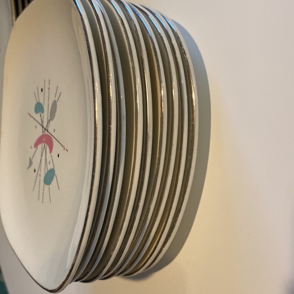 Knowles mobile bread and butter plates Atomic vintage dinnerware - Picture 2 of 3